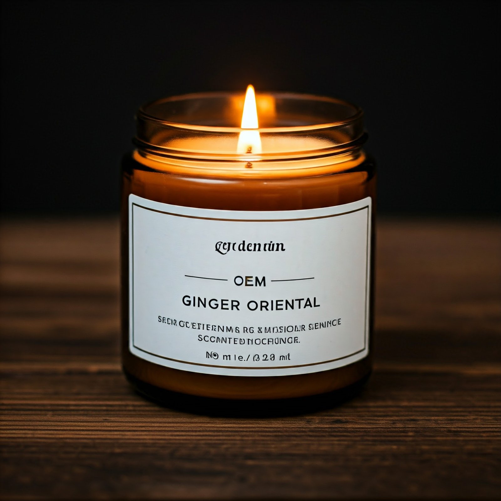 Ginger scented oriental candle