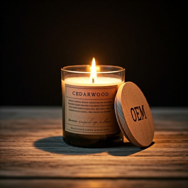 cedar wood scented candle