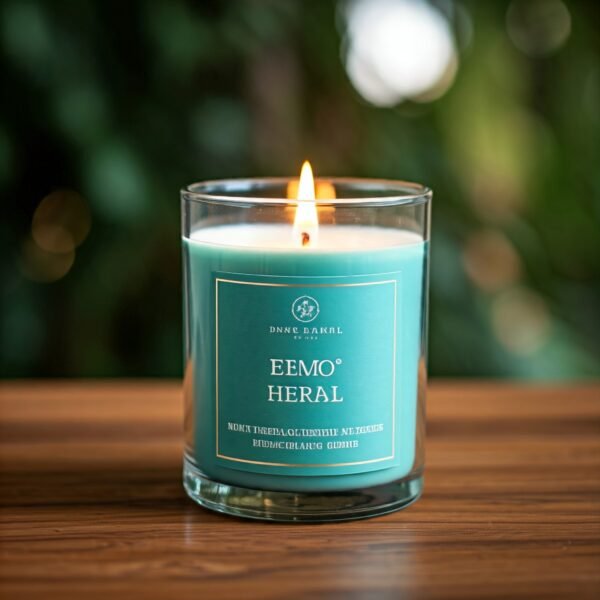 mint herbal scented candle