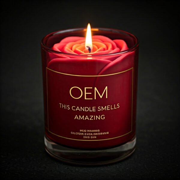 rose scented candle