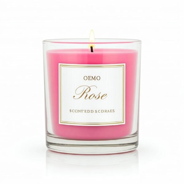 rose scented candle