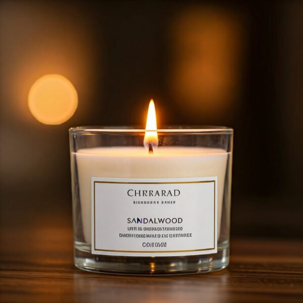 Sandalwood scented candle