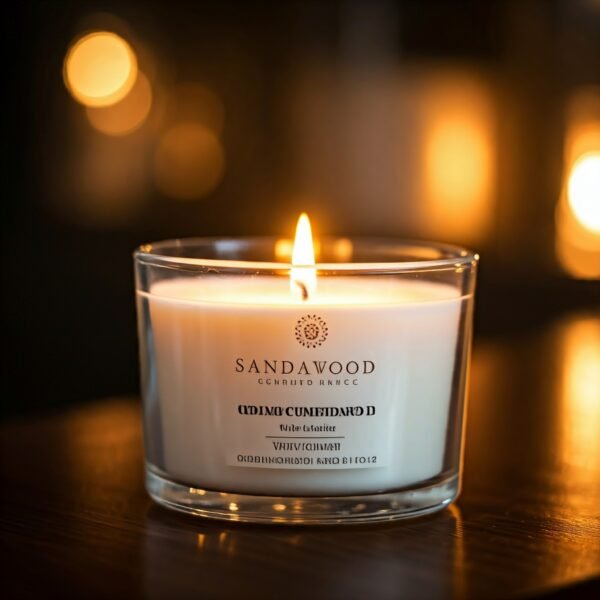 Sandalwood scented candle